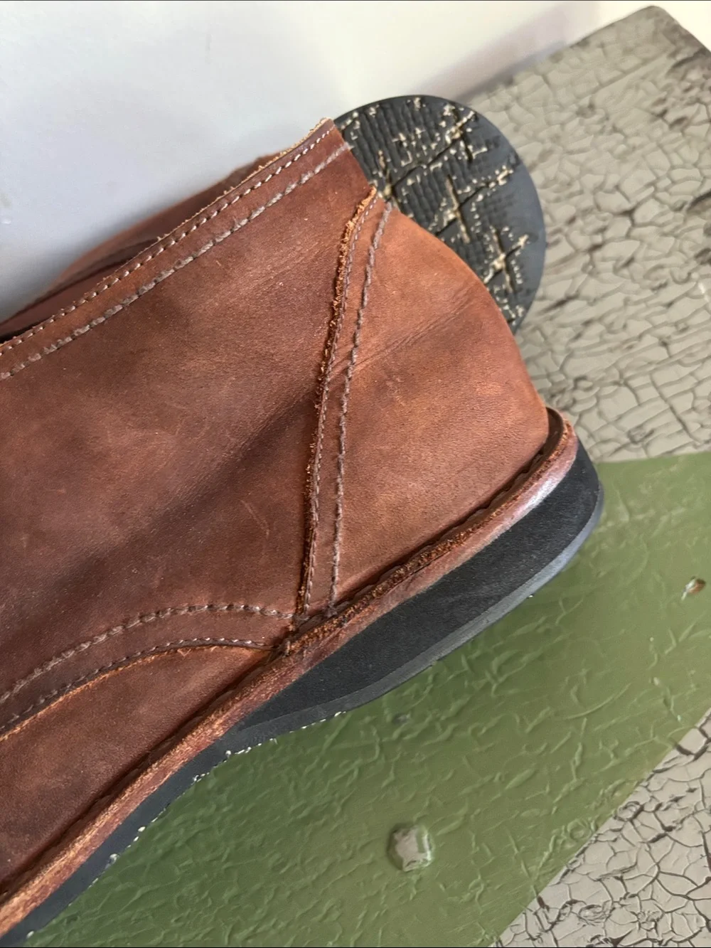 John Varvatos USA Hipster Chukka Boots Men’s Chestnut Brown Leather Size 10.5